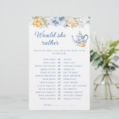 ブルーフローラティーポット彼女はむしろブライダルゲーム (スタンド正面)