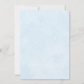 ブルーフローラテディベア赤ちゃんシャワー 招待状 (裏面)