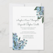 ブルーフローラデルフィニウムブーケ 招待状 (正面)