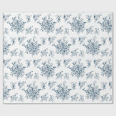 ブルーフローラトイレヴィンテージブーケエレガント ラッピングペーパー (フラット)