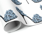 ブルーフローラハイヒールシューズ ラッピングペーパー (ロールコーナー)