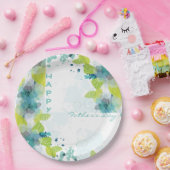 ブルーフローラハッピーファーザーズデイ9"紙プレート ペーパープレート (パーティー)