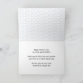 ブルーフローラハッピー母の日MOTHER写真 カード (内部)