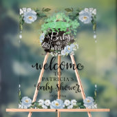 ブルーフローラハロウィーン赤ちゃんシャワー歓迎サイン アクリルサイン (ニュートラル)