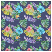 ブルーフローラハワイアン ファブリック (見本)