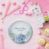 ブルーフローラハーブダスティヴィンテージウェディングパーティー ペーパープレート (パーティー)