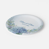 ブルーフローラハーブダスティヴィンテージウェディングパーティー ペーパープレート (アングル)