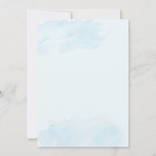 ブルーフローラバウティゾスペインの招待状 招待状 (裏面)