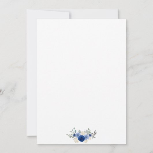 ブルーフローラバウティゾスペインの招待状 招待状 (裏面)