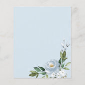 ブルーフローラバジェット結婚お祝い招待状 (裏面)