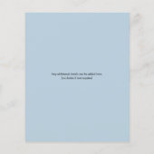 ブルーフローラバジェット40th誕生日招待状 チラシ (裏面)