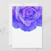 ブルーフローラバラモノグラムフラワーエレガントな結婚式 招待状 (裏面)