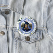 ブルーフローラバラ卒業写真 缶バッジ (インサイチュ)