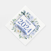 ブルーフローラバラ卒業年 スタンダードランチョンナプキン (角)