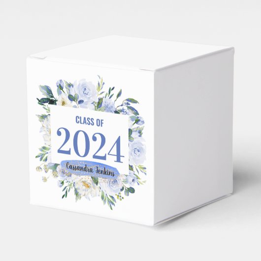 ブルーフローラバラ卒業年 フェイバーボックス (正面サイド)