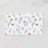 ブルーフローラバルーンおむつラッフルベビーシャワー エンクロージャーカード (裏面)