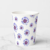 ブルーフローラバースデーパーティーカップ 紙コップ (裏面)