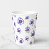 ブルーフローラバースデーパーティーカップ 紙コップ (右)