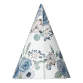 ブルーフローラバースデーパーティーハット パーティーハット (裏面)