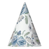 ブルーフローラバースデーパーティーハット パーティーハット (左)