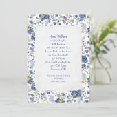 ブルーフローラバースデーパーティー招待状 招待状 (スタンド正面)