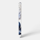 ブルーフローラパステルソフトデザイン SAMSUNG GALAXYケース (左側面)