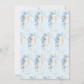 ブルーフローラパール&プロセッコブライダルシャワー 招待状 (裏面)