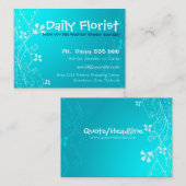 ブルーフローラビッグビジネスカード 名刺 (正面/裏面)