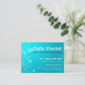 ブルーフローラビッグビジネスカード 名刺 (スタンド正面)