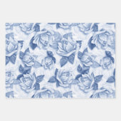 ブルーフローラビューティフルフラワーガーデン ラッピングペーパーシート (正面2)