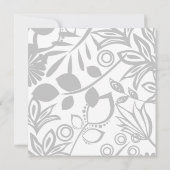 ブルーフローラフレームキンセアニラスクエア 招待状 (裏面)