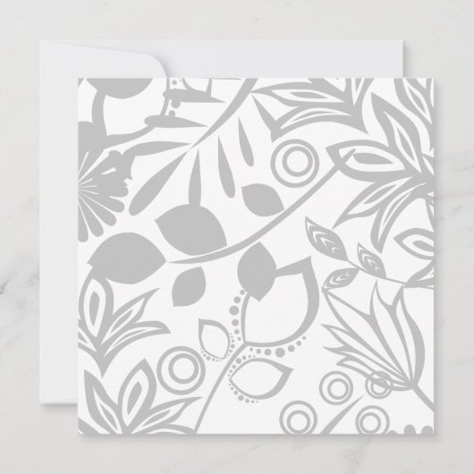 ブルーフローラフレームキンセアニラスクエア 招待状 (裏面)