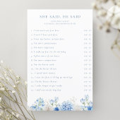 ブルーフローラブライダルシャワーの彼女は言った