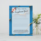 ブルーフローラブライダルシャワーアイスブレーカー💕 5単語おもしろい (スタンド正面)