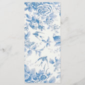 ブルーフローラブライダルシャワーギフトサンキューラベル メニュー (裏面)