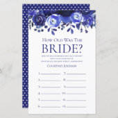 ブルーフローラブライダルシャワーゲーム (正面/裏面)