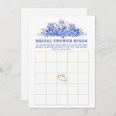 ブルーフローラブライダルシャワービンゴカード エンクロージャーカード (正面/裏面)