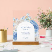 ブルーフローラブライダルシャワーミモザバー アクリルサイン (ウェディング)