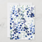 ブルーフローラブライダルシャワー招待 招待状 (裏面)