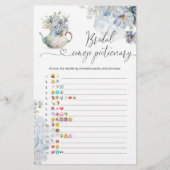 ブルーフローラブライダルシャワー絵文字ゲーム (正面)