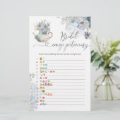 ブルーフローラブライダルシャワー絵文字ゲーム (スタンド正面)