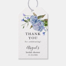 ブルーフローラブライダルシャワー ギフトタグ