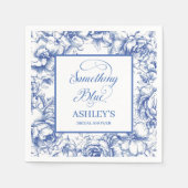 ブルーフローラブライダルシャワー スタンダードカクテルナプキン (正面)