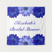 ブルーフローラブライダルシャワー タペストリー (正面)