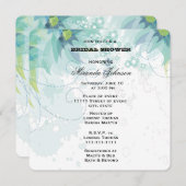 ブルーフローラブライダルシャワー 招待状 (正面/裏面)