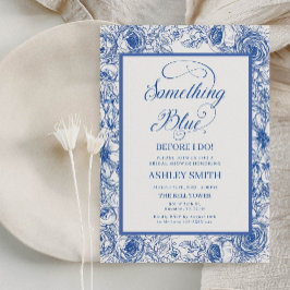 ブルーフローラブライダルシャワー 招待状