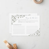 ブルーフローラブランチレシピカードfor the bride ノートカード (正面/裏面インサイチュ)