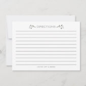 ブルーフローラブランチレシピカードfor the bride ノートカード (裏面)