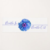 ブルーフローラブルーデイジー – 呼吸。息を吐く ヨガマット (正面(横))