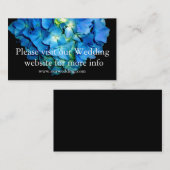 ブルーフローラブルーフラワーブルーアジサイバラ 名刺 (正面/裏面)